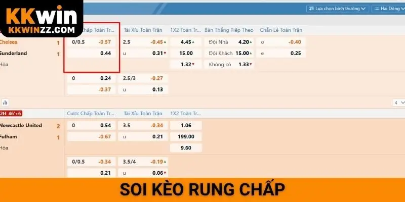 Soi kèo rung chấp